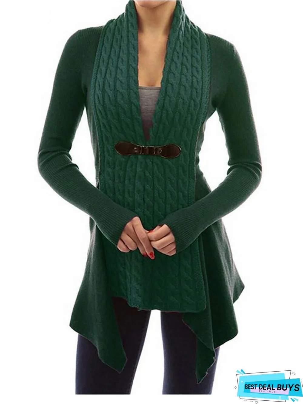 Women's Solid Colored Cardigan Long Sleeve Sweater Cardigans V Neck Black Purple Blushing Pink