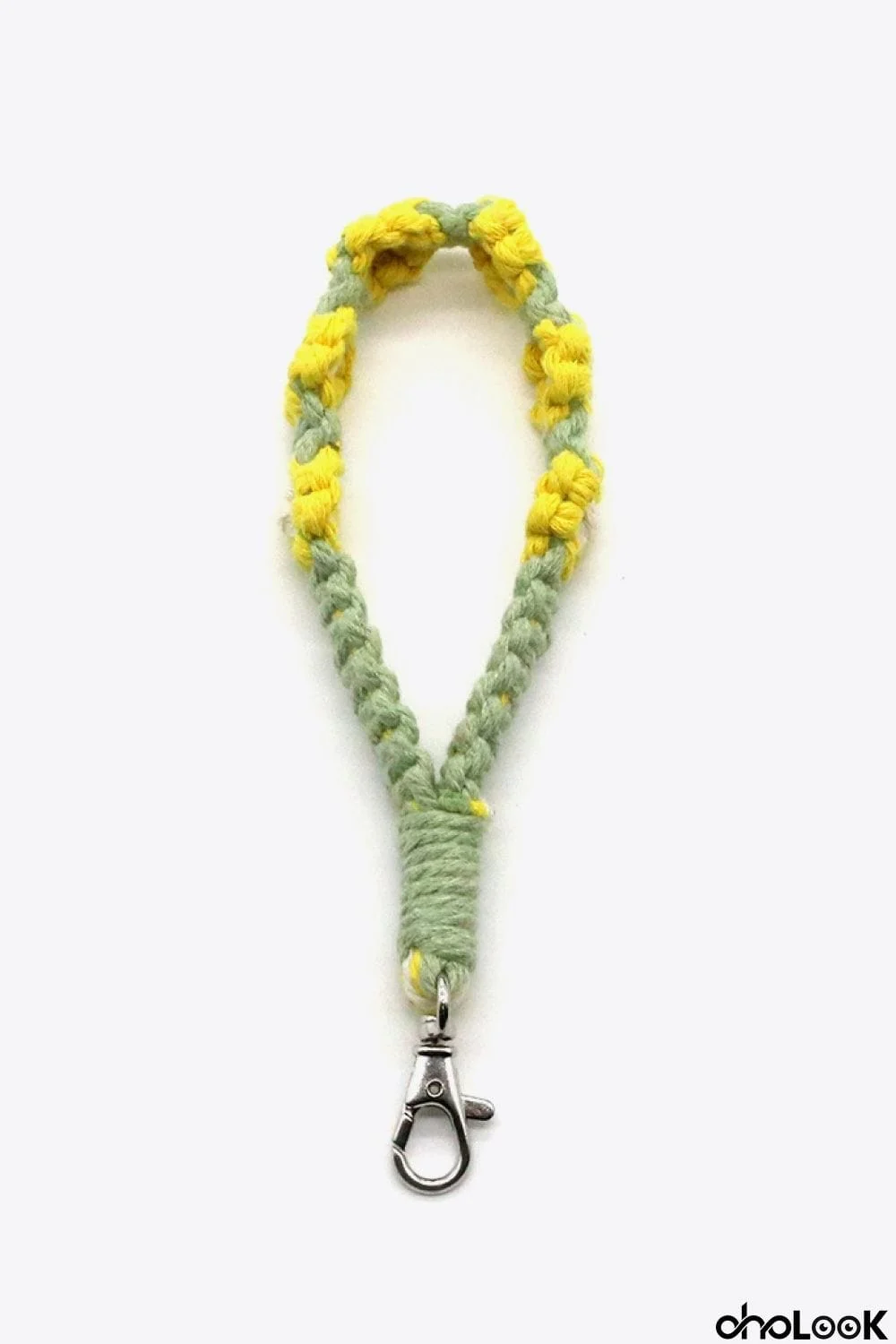 Assorted 4-Pack Hand-Woven Flower Macrame Wristlet Keychain