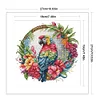Parrot On A Wreath-14CT Stamped Cross Stitch 27*27cm/10.63*10.63in tapestrymarket