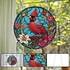 DIY Cardinal Garland Hanging Diamond Art Ornament Window Pendant