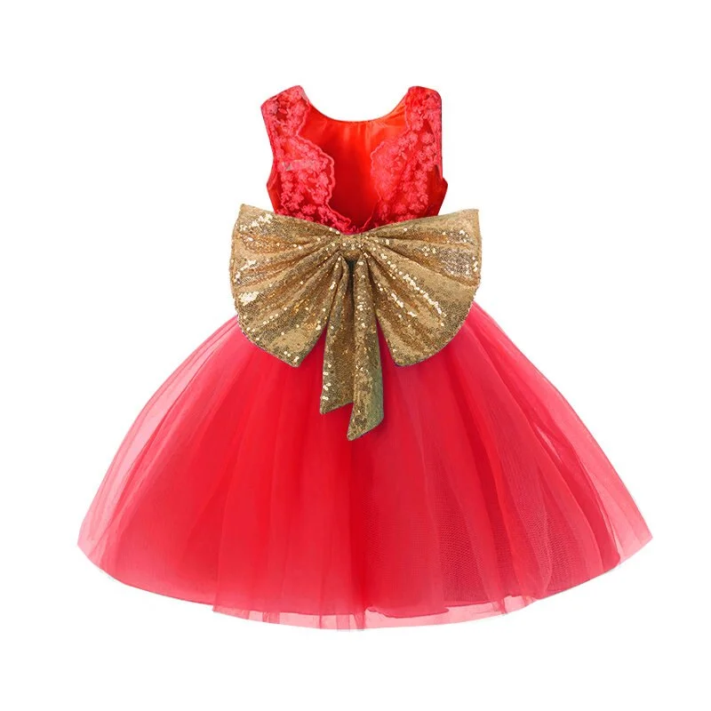 1 Year Birthday Gift for Baby Girls Party Vestidos Cute Bow-knot Outfits Princess Baptism Dresses Infant Kids Summer Clothes