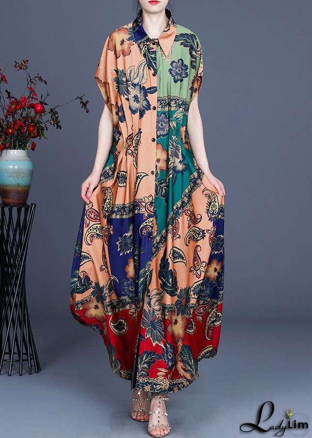 Boutique Yellow Print Summer Short Sleeve Cardigan Long