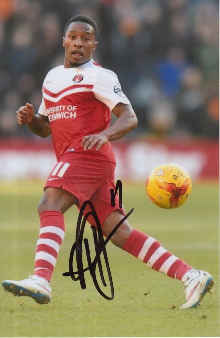 CHARLTON ATHLETIC HAND SIGNED CALLUM HARRIOTT 6X4 Photo Poster painting.