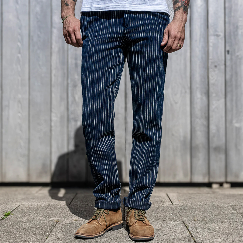 Men's 13oz Indigo Dyed Regular Tapered Pants