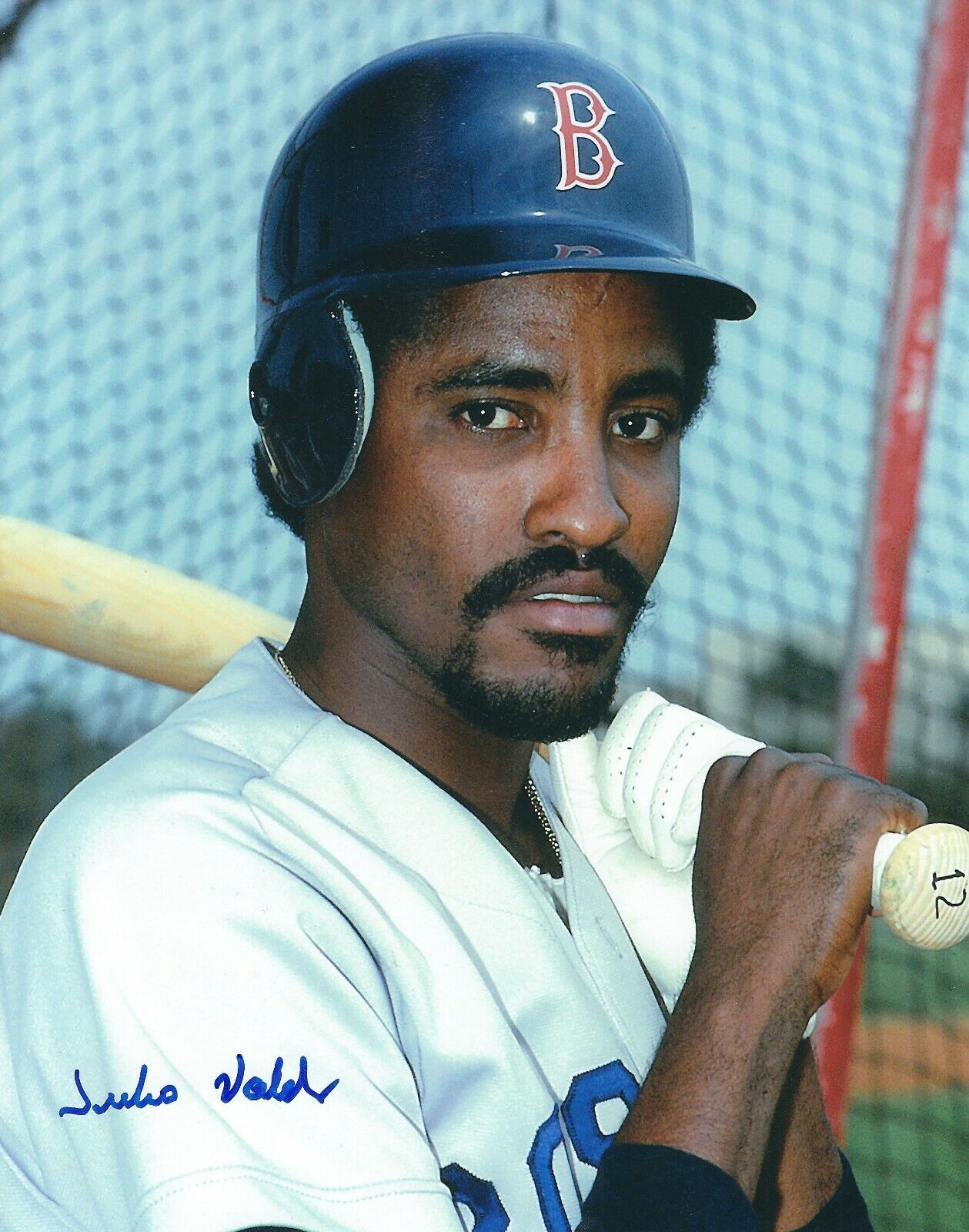 AUTOGRAPHED 8x10 JULIO VALDEZ Boston Red Sox Photo Poster painting W/COA