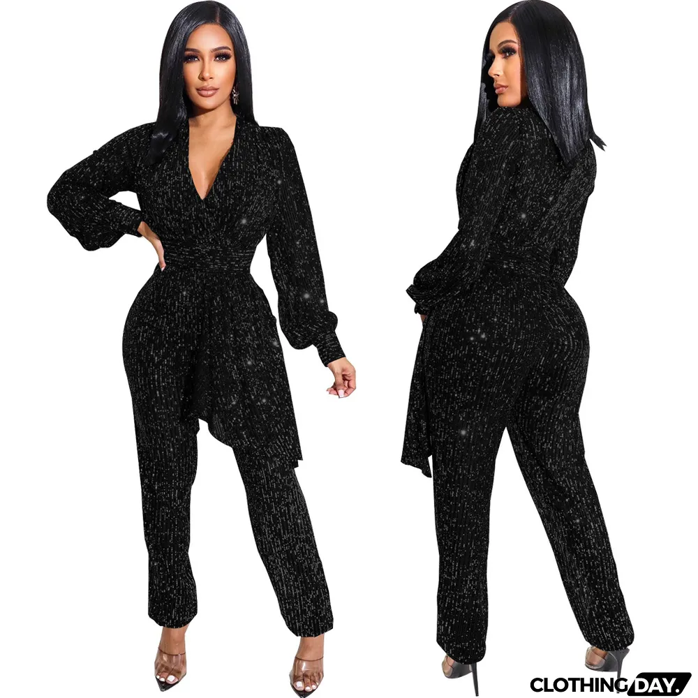Women Sexy Sexy V-Neck Jumpsuit