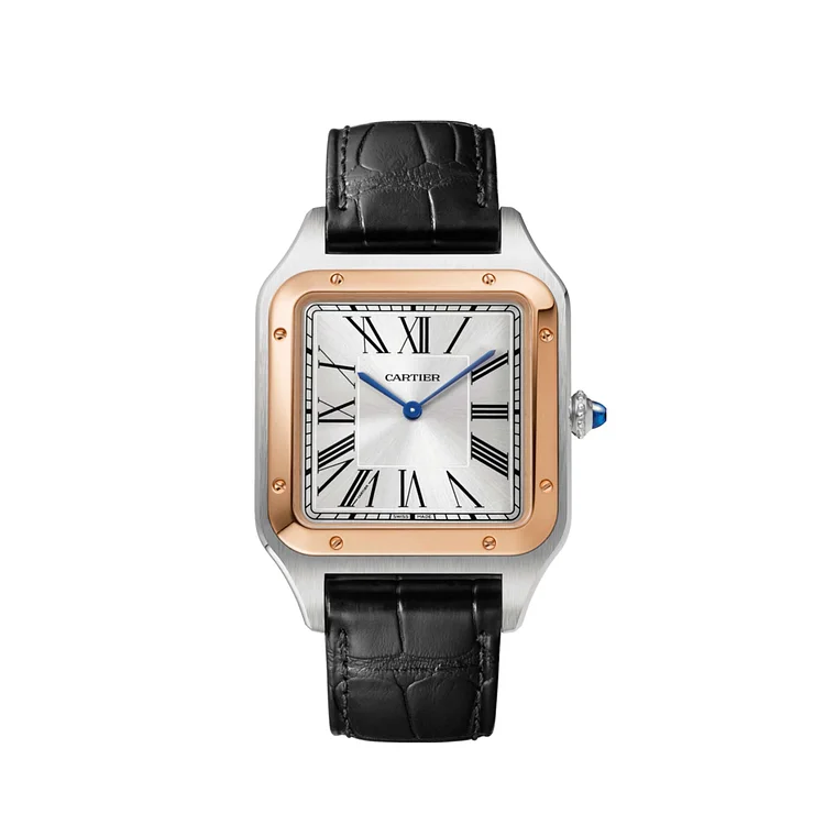 Cartier Santos Dumont W2SA0017 Stainless Steel Rose Gold Extra-Large Model