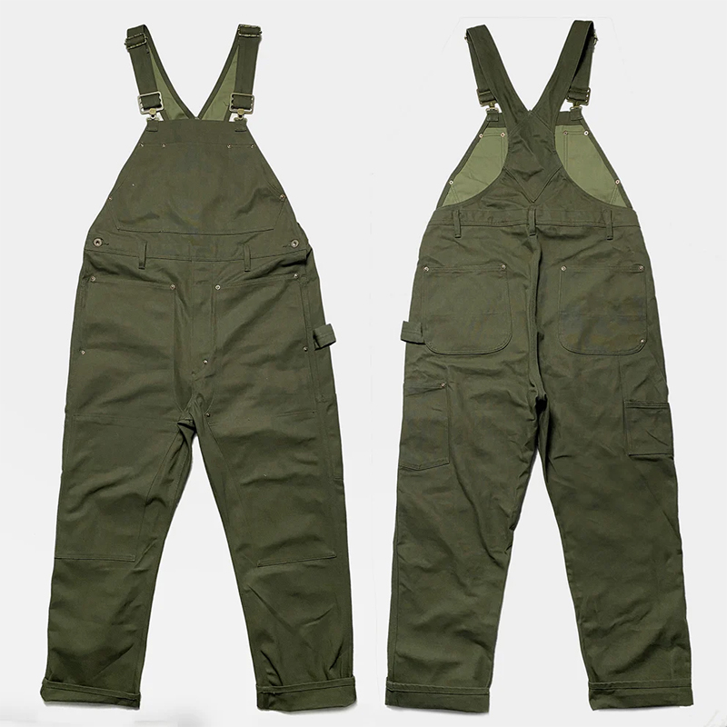 Men's 12.5oz Army Green Regular Fit 6+ Pocket Canvas Jumpsuit