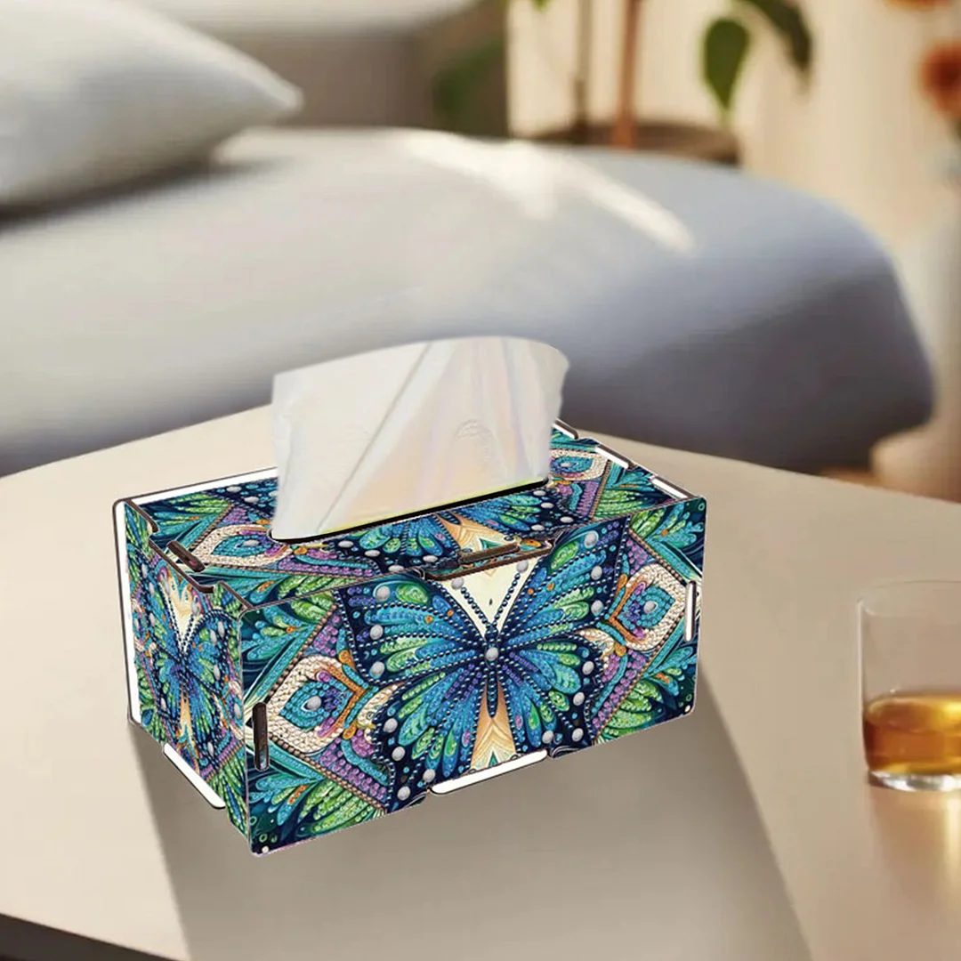 Butterfly DIY Diamond Art Paper Towel Holder for Home and Office Decoration