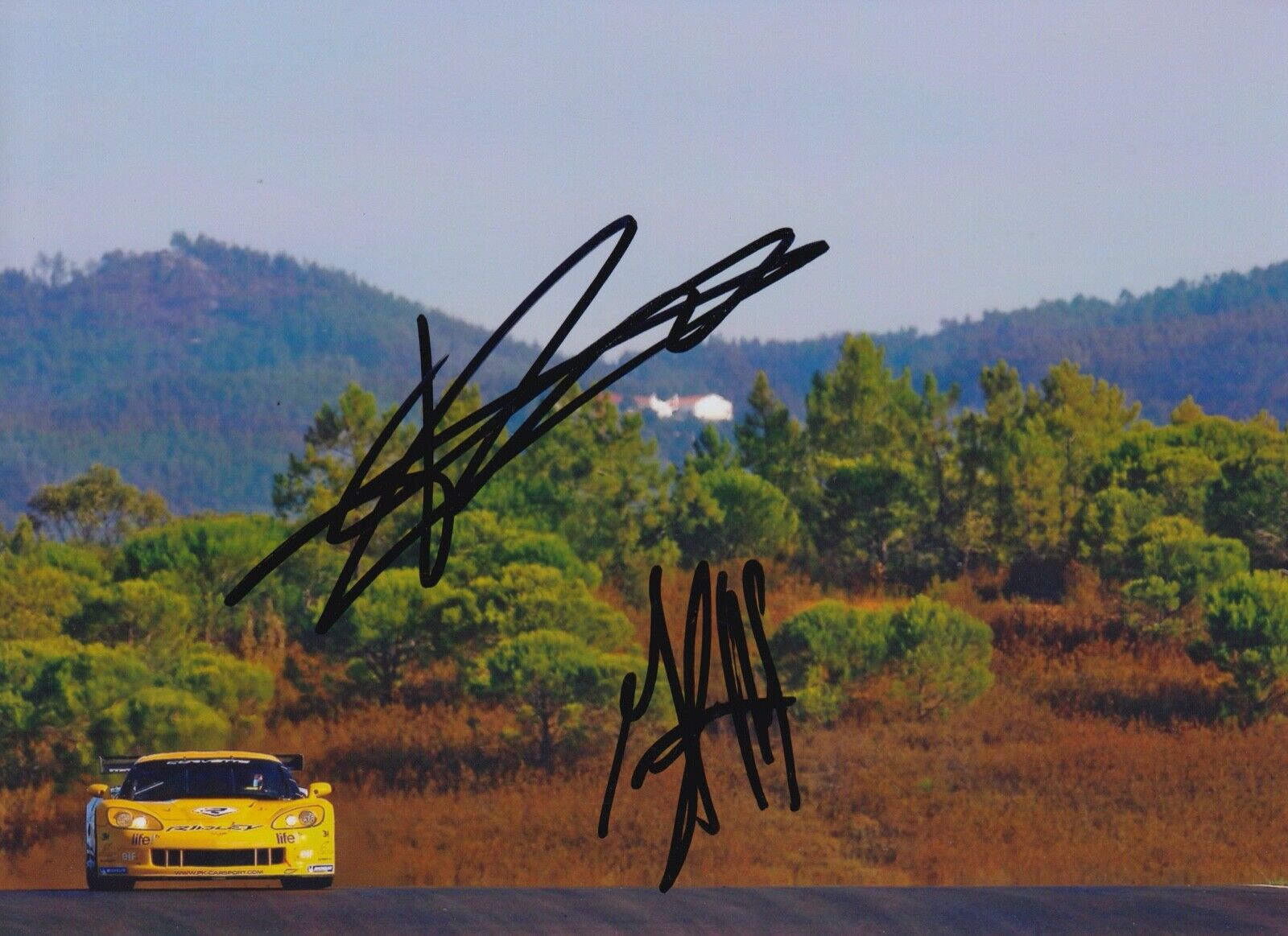 Anthony Kumpen and Mike Hezemans Hand Signed 7x5 Photo Poster painting - FIA GT Championship 16