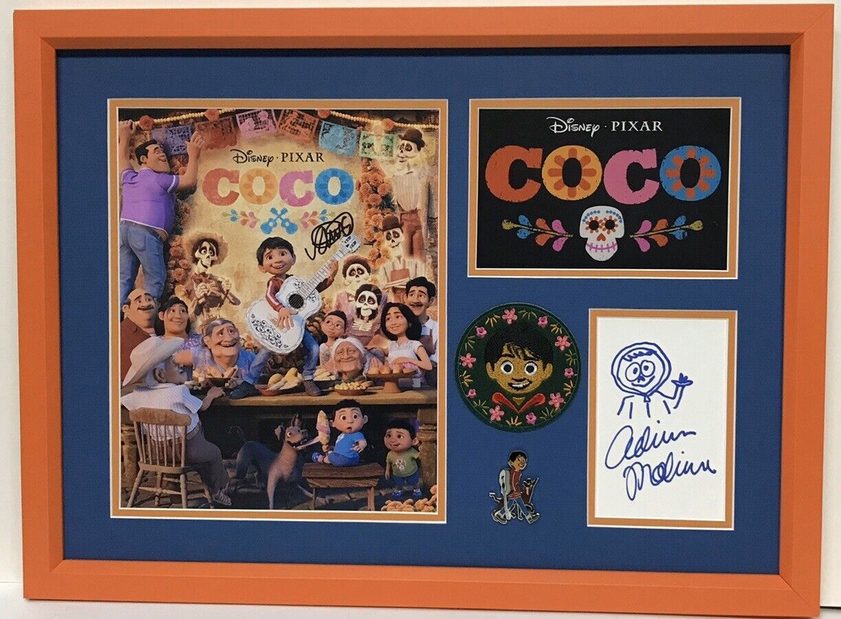 CoCo Anthony Gonzalez ( Miguel) & Adrian Molina Signed Autographed 14x 19 Frame