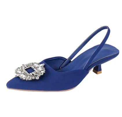 Comfort Shoes for Women Sandals Stiletto Heels 2021 Summer Suit Female Purple Large Size New Girls Low Pointed High Black Big