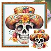 Skull-11CT Stamped Cross Stitch 40*40cm/15.75*15.75in tapestrymarket