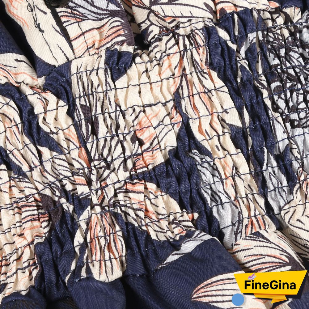 Light New V-neck Elegant Short-sleeved Printed Dress