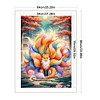 Bead Embroidery - Partial Printed 9CT Nine-tailed Fox Cross Stitch Kit(76x54 CM)