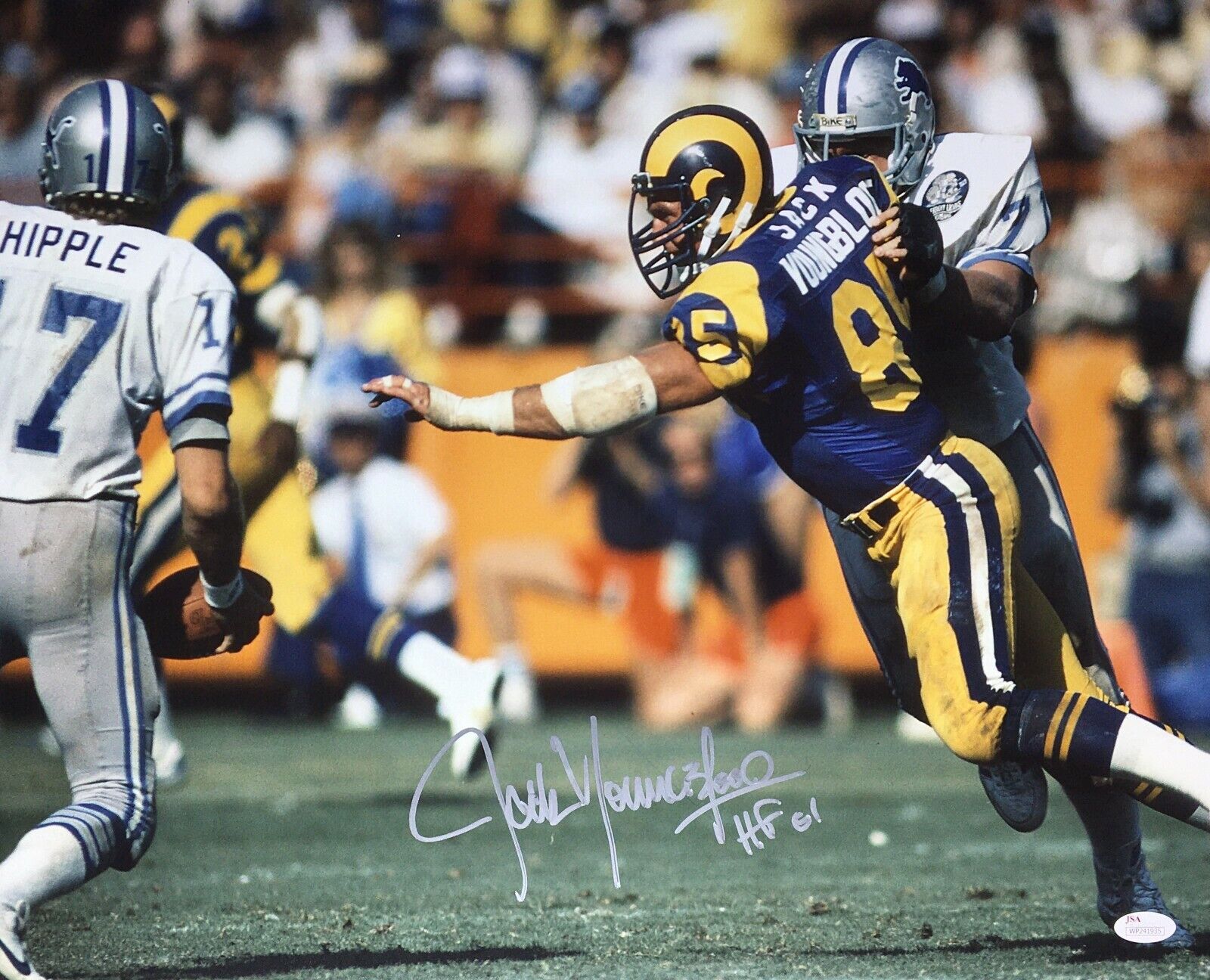 Jack Youngblood Signed 16x20 Photo Poster painting HOF 01