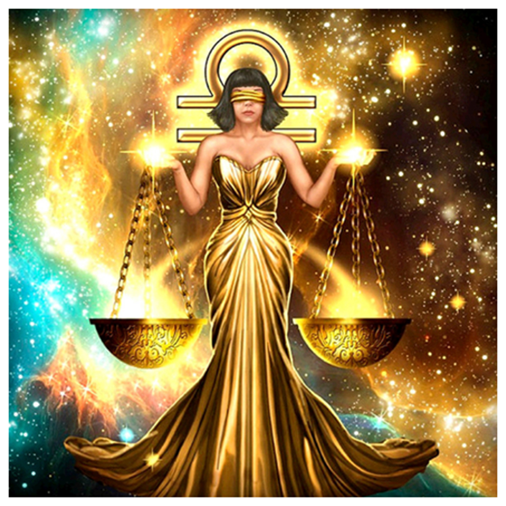 

30*30CM-Lady Libra-Round Drill Diamond Painting, 501 Original