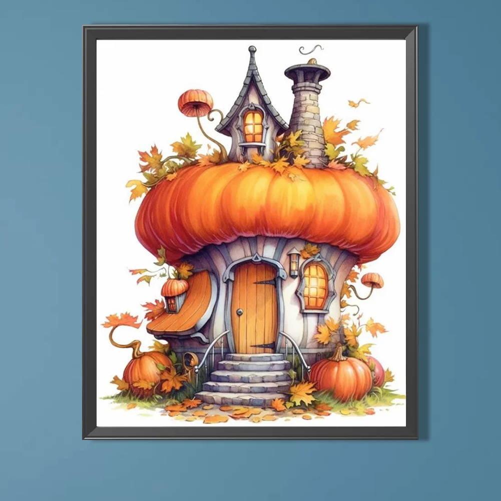 Diamond Painting - Full Round Drill - Pumpkin House(Canvas|40*50cm)