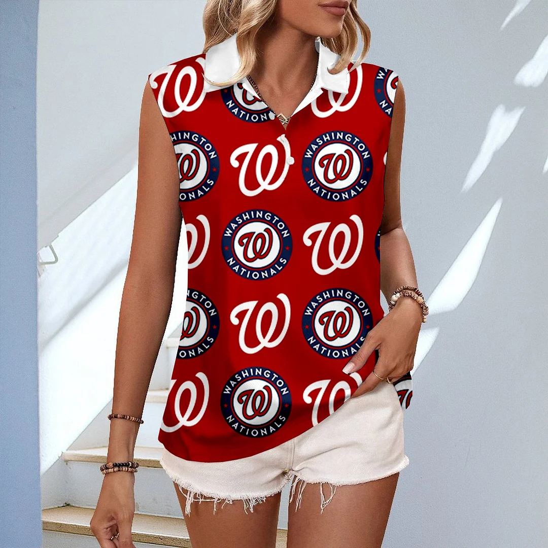 Women's V-neck Sleeveless Casual Polo Vest