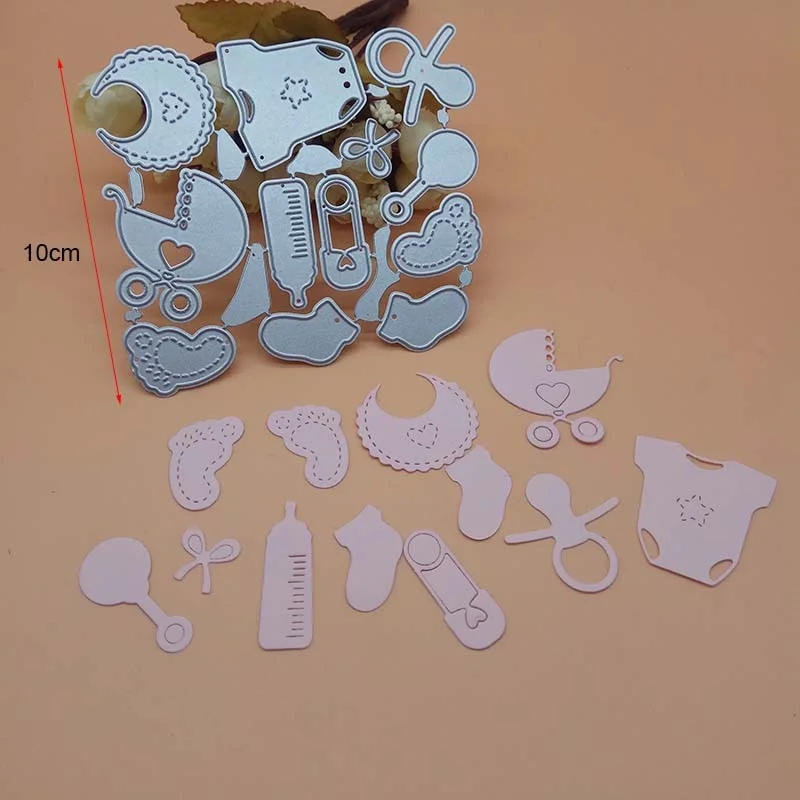 12 PCS/Set Cute Baby Suit Chrildren's Day Metal Cutting Dies Knife mold cutter DIY Scrapbook Paper Photo Craft Template Dies