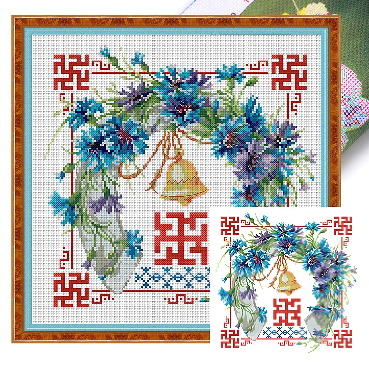 『Joy Sunday』Cat - 14CT Stamped Eco-Friendly Cotton Thread Cross Stitch(34*34cm)(Backstitch)