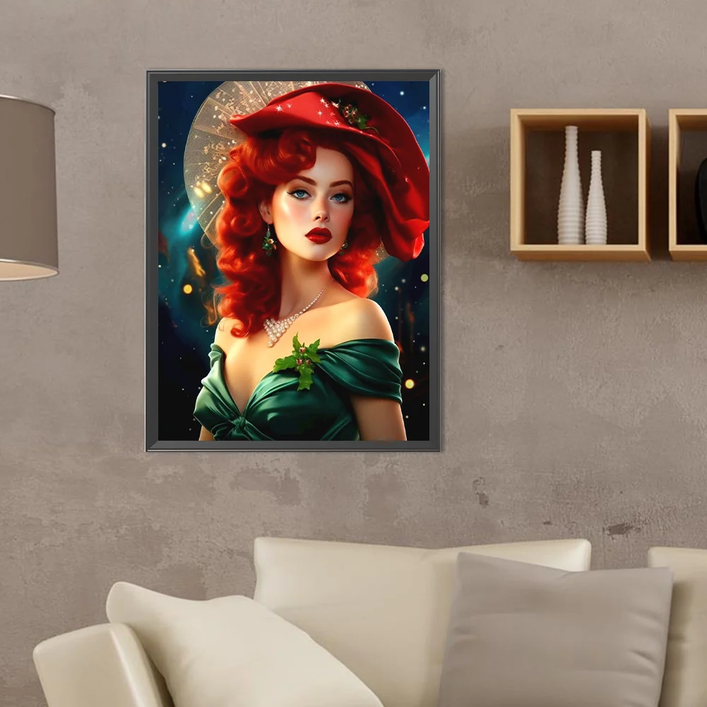 Diamond Painting - Full Round Drill - Lady(Canvas|30*40cm)