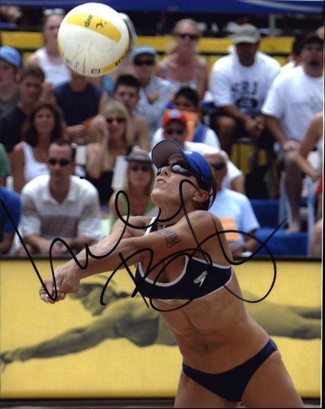 Nicole Branagh authentic signed AVP volleyball 8x10 Photo Poster painting W/Cert Autographed 05