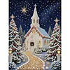(30x40cm)Christmas Church Pearl Painting Art Kits With Inner Frame Pearl Gem Paintings Picture Arts Craft for Adults Beginners Home Wall Decor