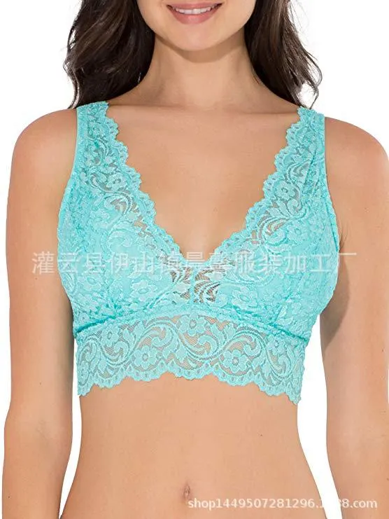 Churchf Direct Selling Slings Sexy Lace Bra No Steel Ring Multi-Colored Back Wrapped Chest Lingerie 9055