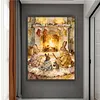 Rabbit Family Full Stamped Cross Stitch Kit 14CT 2-Strand 45x60cm Animal Series