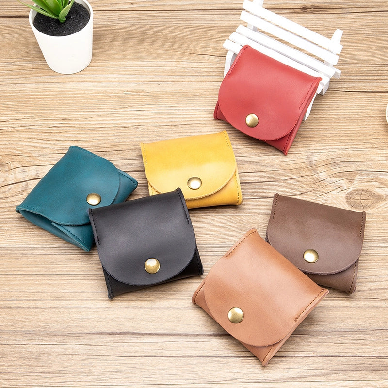 Japanese Genuine Leather Coin Bag Mini Earphone Bag Storage Bag Cowhide Small Money Bag Coin Purse