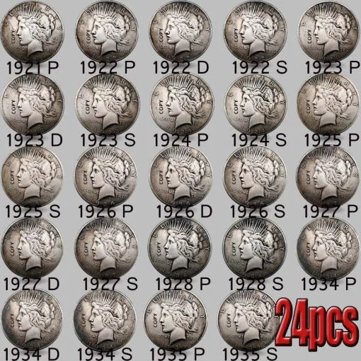 The Complete Collection of 1921~1935 Peace Dollars