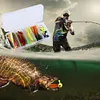 40pcs Soft Fishing Lures Kit with 10pcs Jig Head Hook Artificial Bait Soft Bait