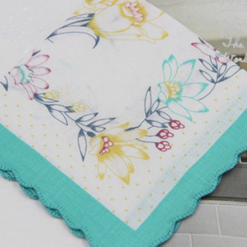 Handkerchiefs Women Printing Cute Square Towel Pocket Womens Elegant Simple Wipe Sweat Soft Cotton Trendy Casual Ladies 2020 New