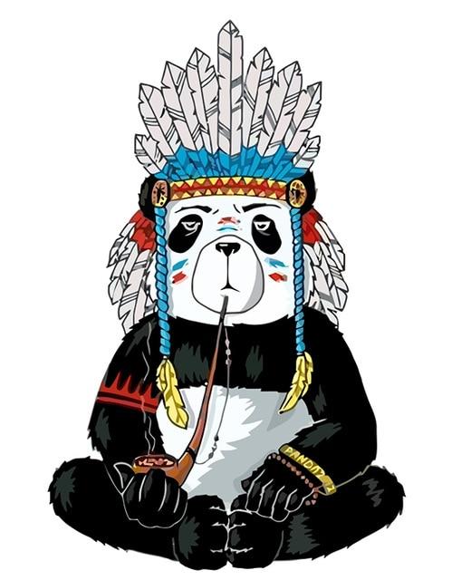 

Indian Panda – Paint By Numbers - 40*50CM, 501 Original