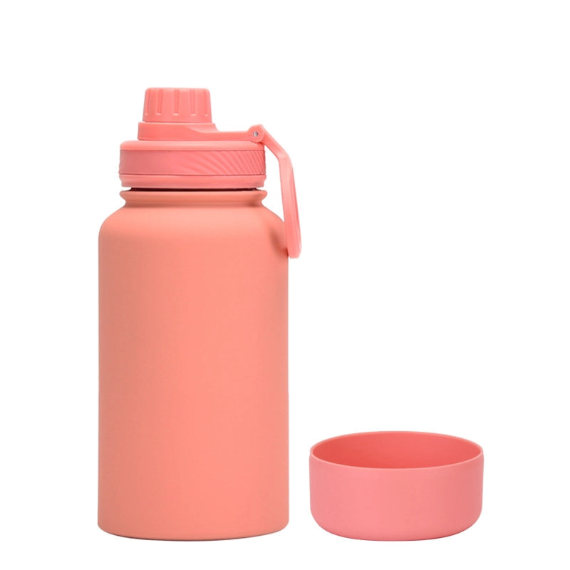 Casual Solid Color Stainless Steel Silica Gel Water Bottles 1 Piece