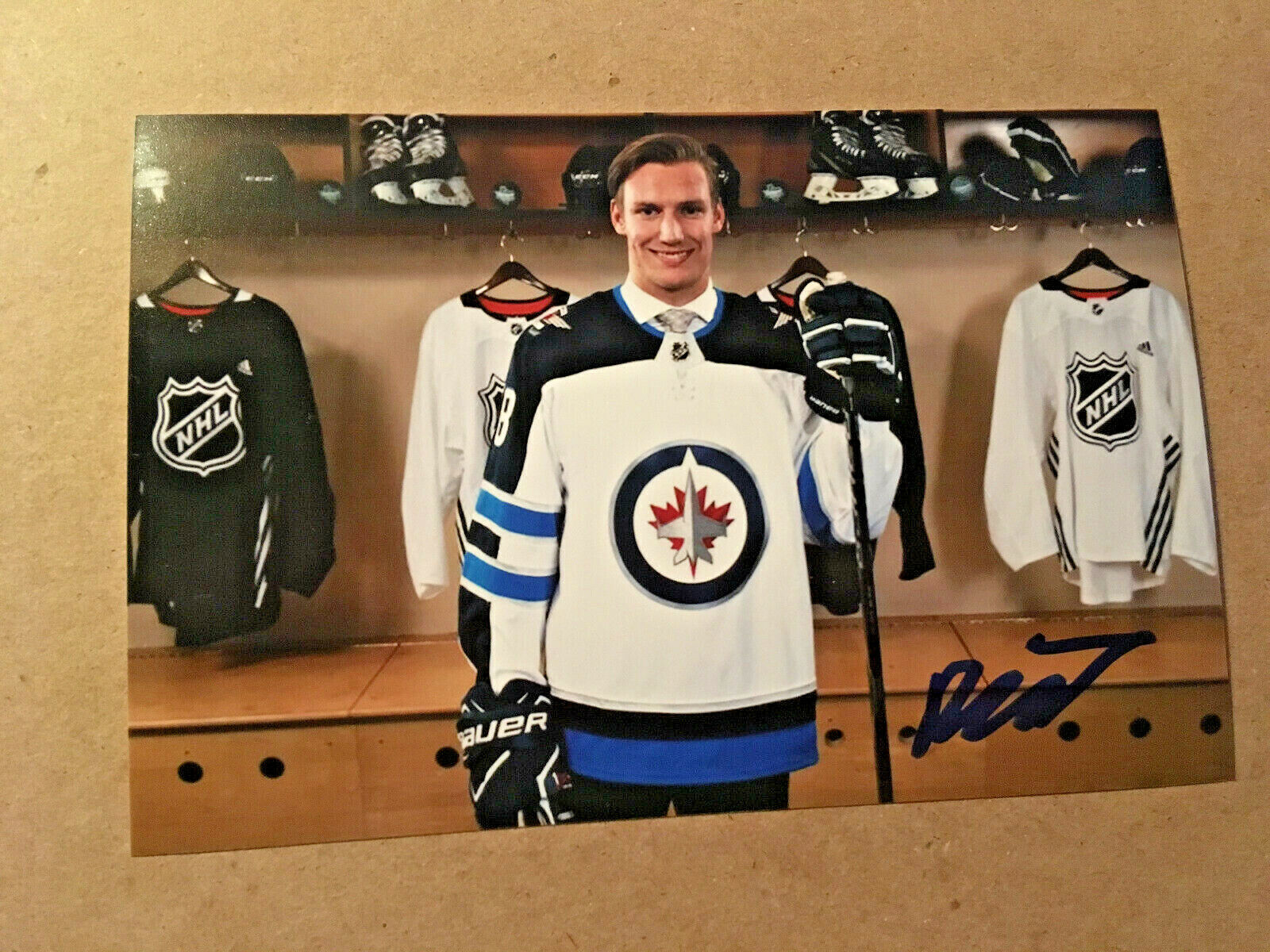 David Gustafsson SIGNED 4x6 Photo Poster painting TEAM SWEDEN / WINNIPEG JETS #3