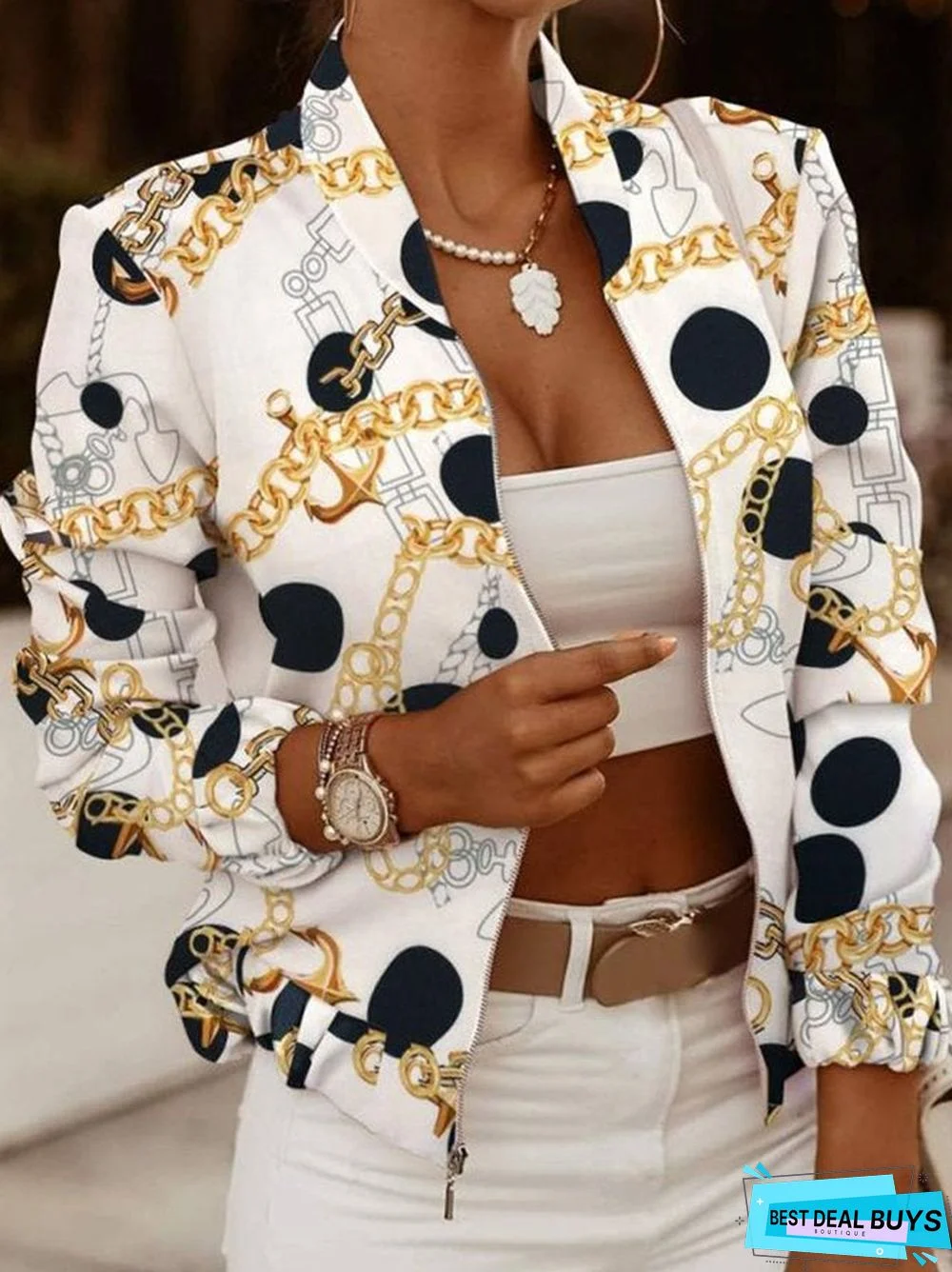 Casual Long Sleeve Shift Outerwear