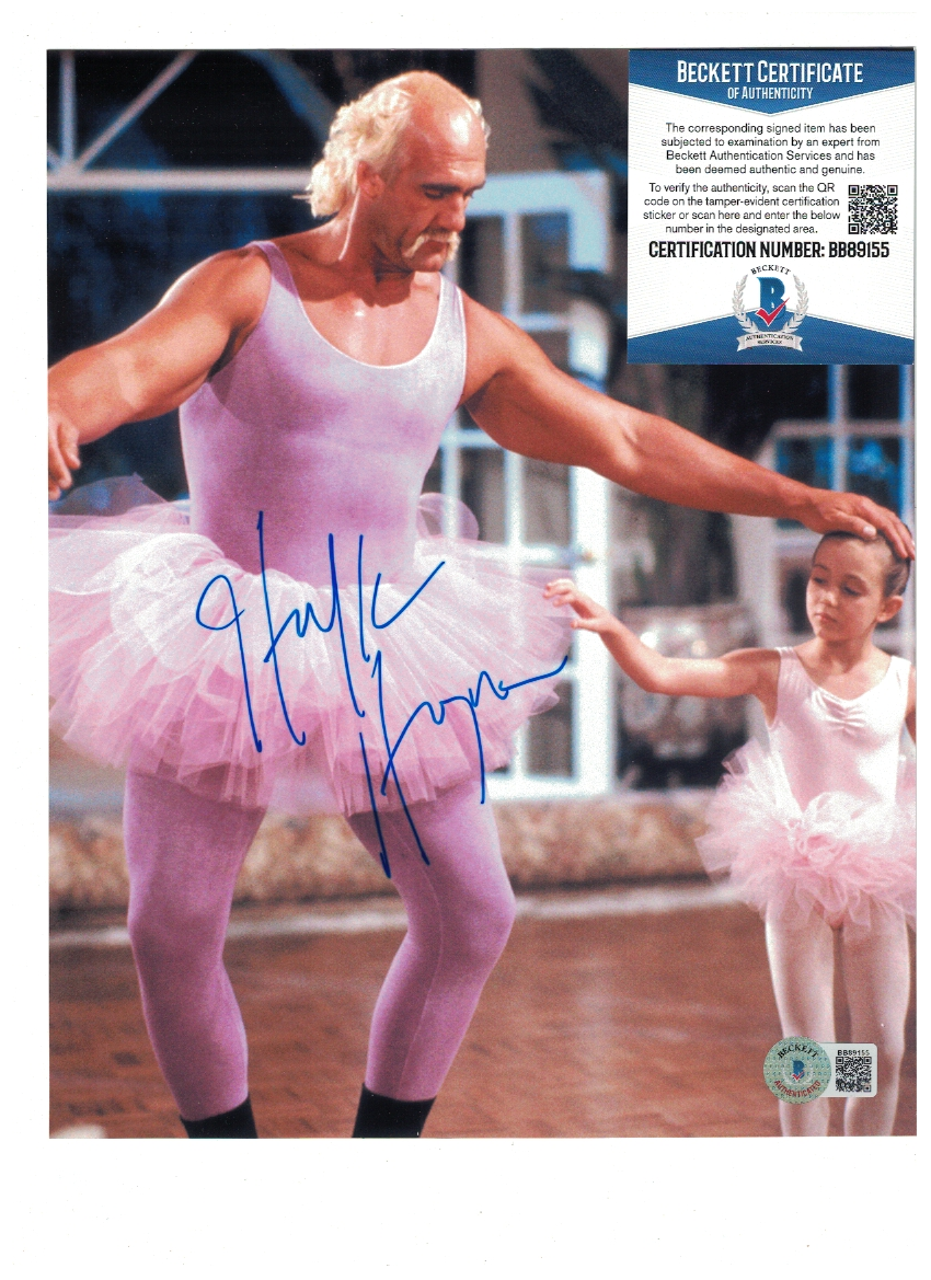 Hulk Hogan WWF Ballerina NWO Wrestling Signed 8x10 Photo Poster painting Beckett Certified FX31