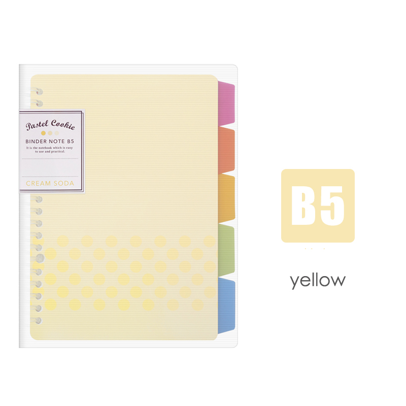 JOURNALSAY  Japan KOKUYO Macaron Portable Loose-leaf Notebook Loose Leaf Inner Core A5 B5 Notebook Diary Planner Replaceable Inner Pages Office School Supplies