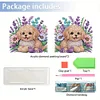 (US Only)Puppy Flower DIY Diamond Napkin Holder Set Unique Gift for Friends and Family