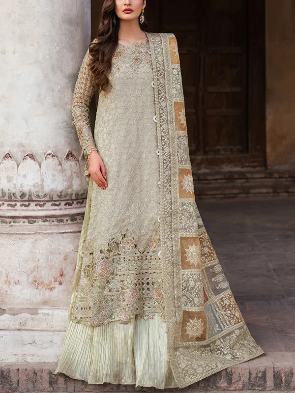 Round Neck Lace Top and Pants Suit