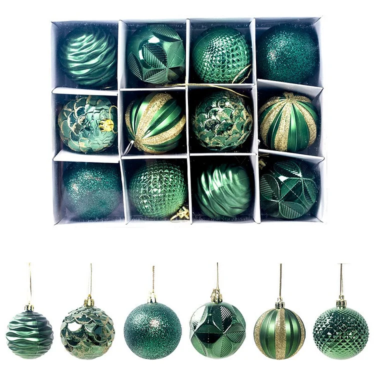 🎅Christmas Balls Ornaments for Christmas Tree Decoration with Hanging Rope 4 Suits Free Shipping