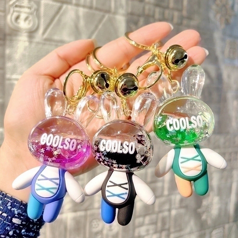 Cute Rabbit Letter Arylic Unisex Keychain