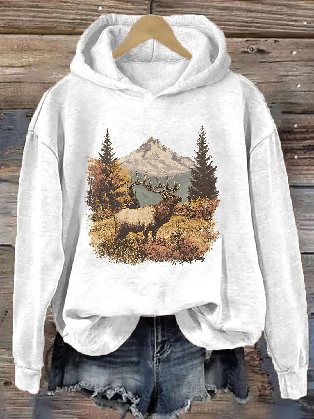Retro Elk Hoodie