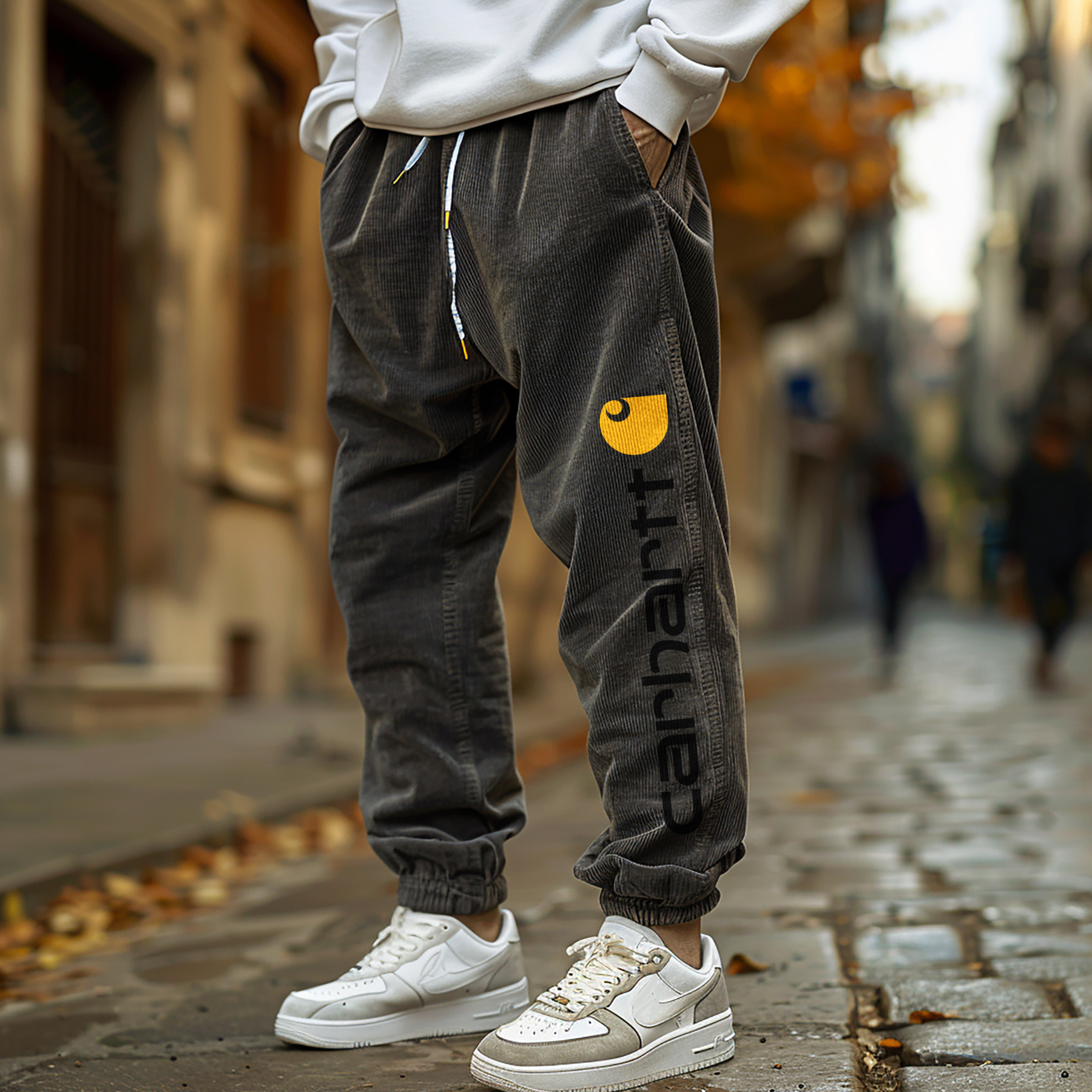 Men's Street Casual Fashion Corduroy Casual Pants