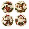 [Upgrade]4Pcs Acrylic Special Shape Xmas DIY Waterproof Diamond Painting Coaster Kit