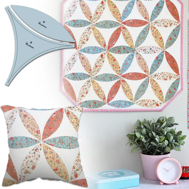 Round Flower Patchwork Template – With Tutorial