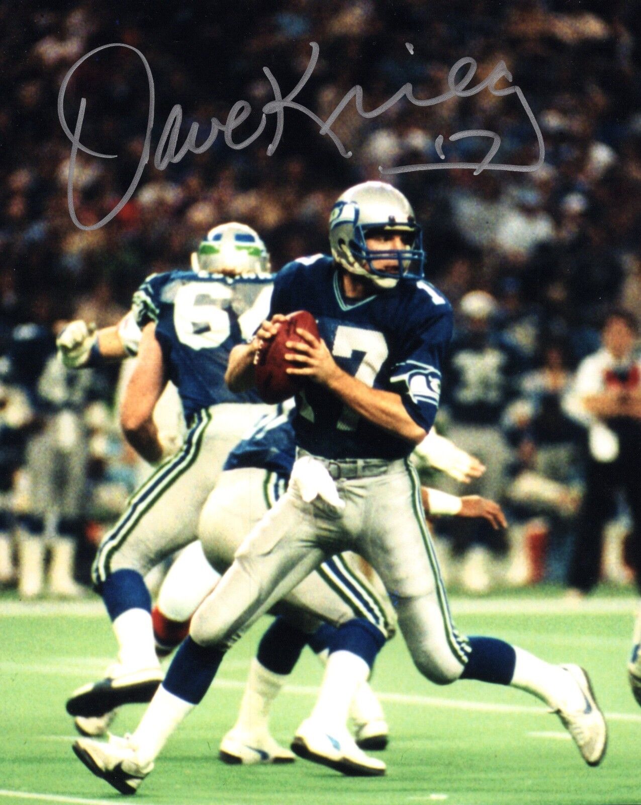 Dave Krieg Autographed Signed AUTO 8x10 Photo Poster painting #1 Seattle Seahawks