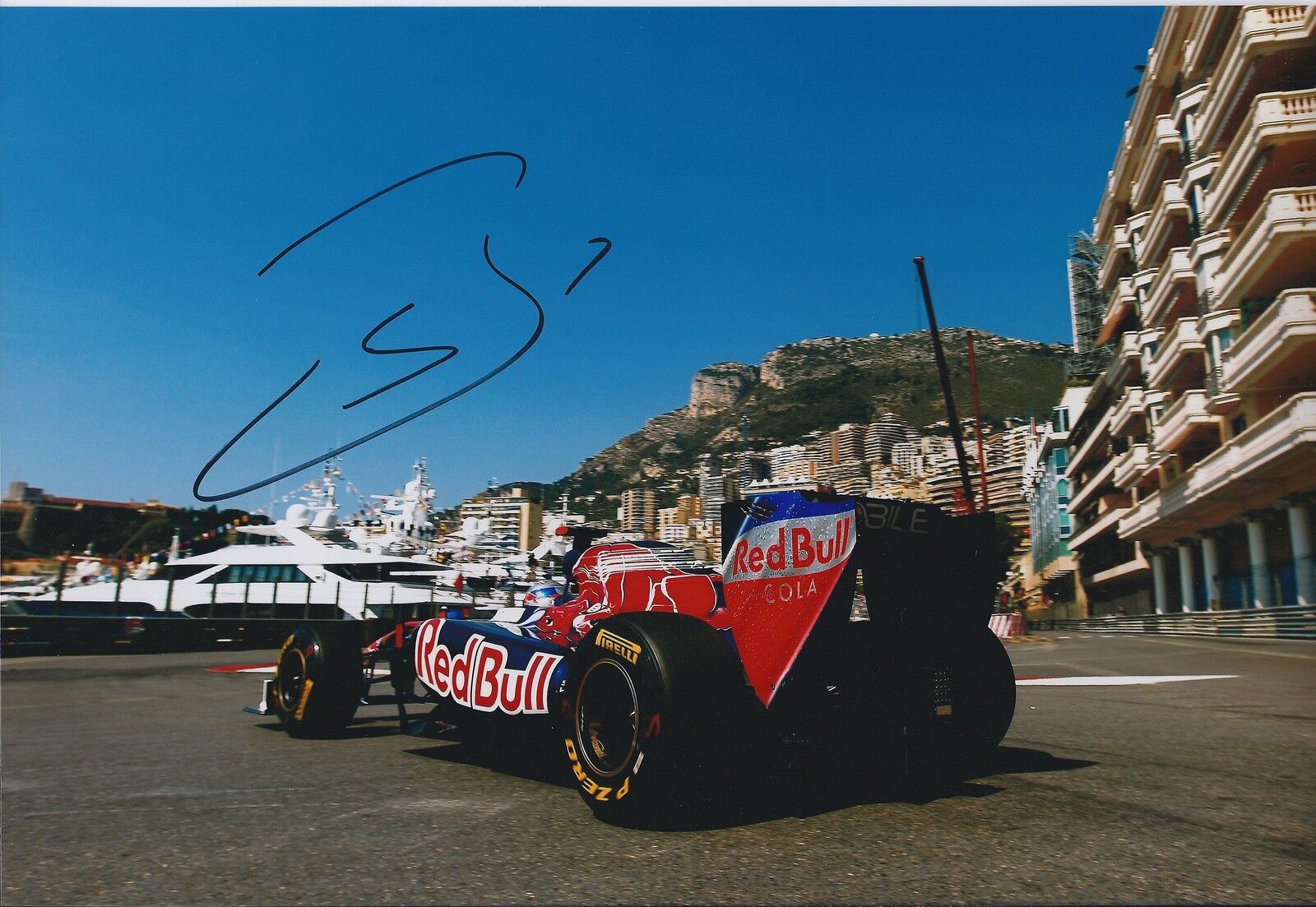 Sebastien Buemi SIGNED Monaco Toro Rosso 12x8 Photo Poster painting AFTAL COA F1 Red Bull